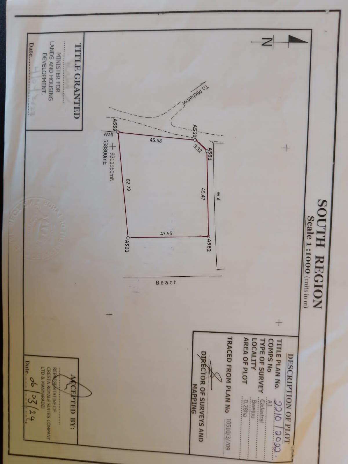Exclusive Beachfront Plot for Sale in Bwejuu - 3